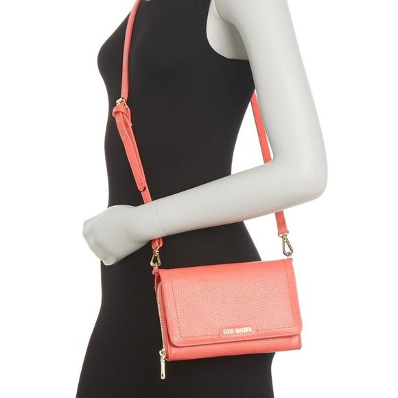 NWT Steve Madden Beautiful Coral Crossbody Purse - Picture 8 of 9